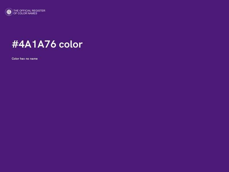 #4A1A76 color image