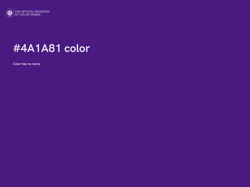 #4A1A81 color image