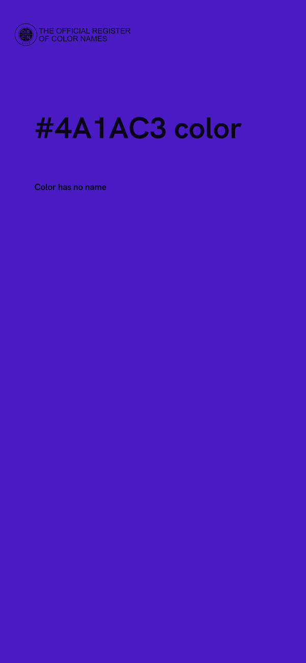 #4A1AC3 color image