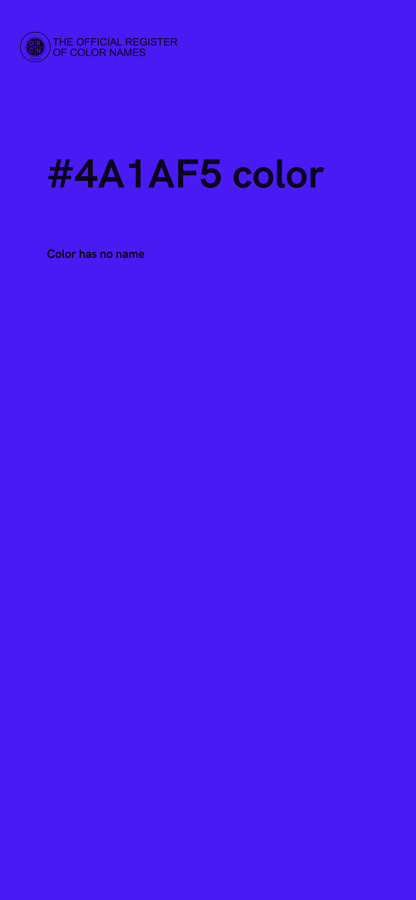 #4A1AF5 color image