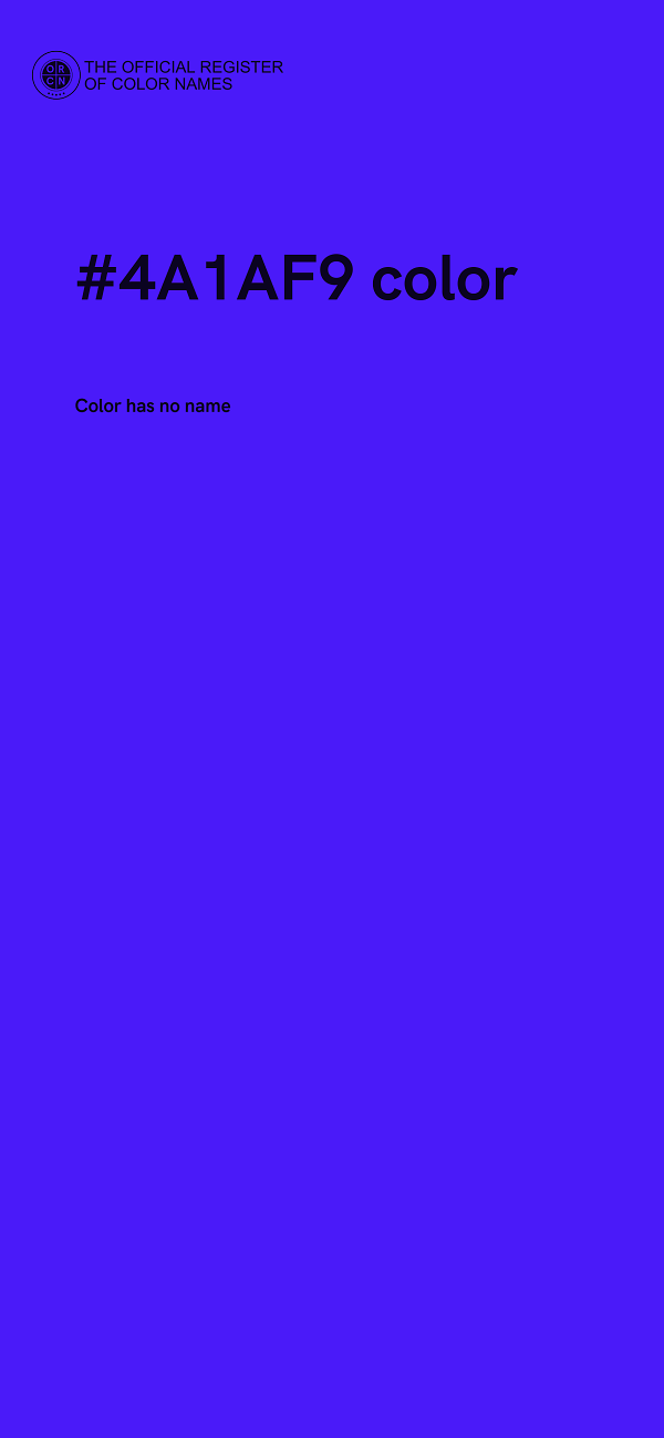 #4A1AF9 color image