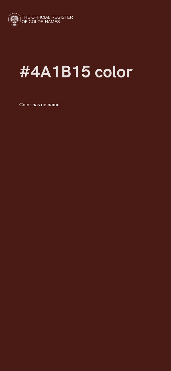 #4A1B15 color image