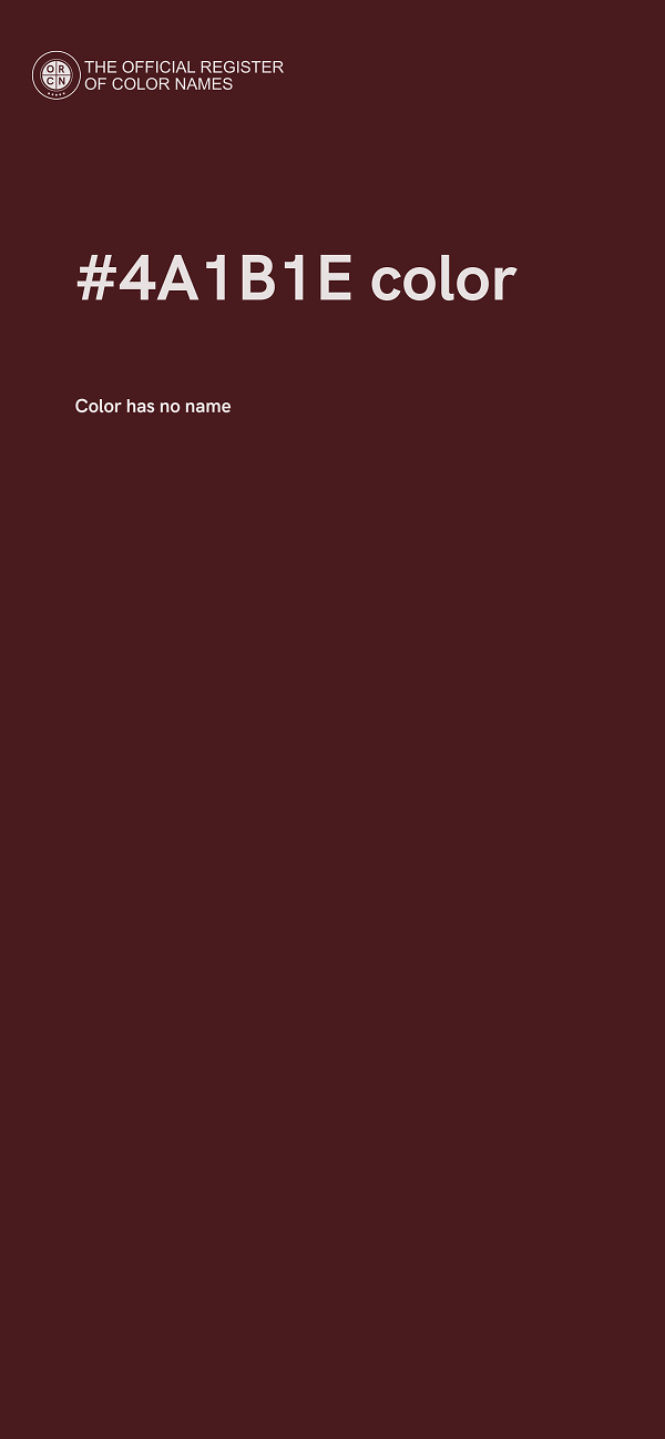 #4A1B1E color image