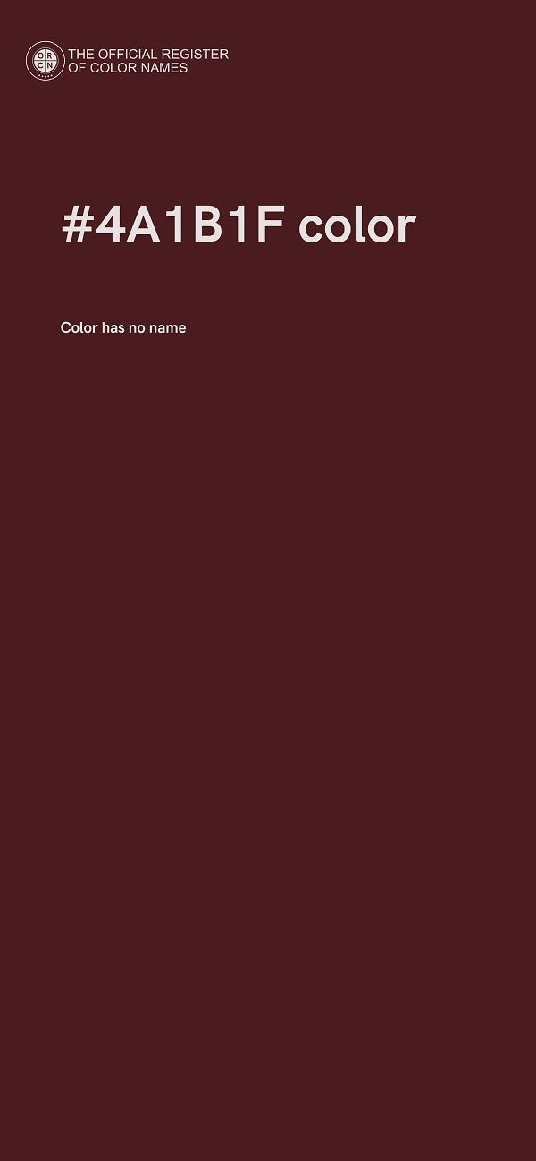 #4A1B1F color image