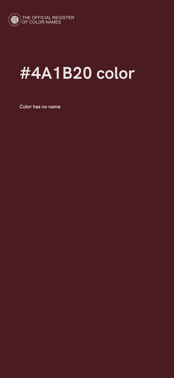 #4A1B20 color image