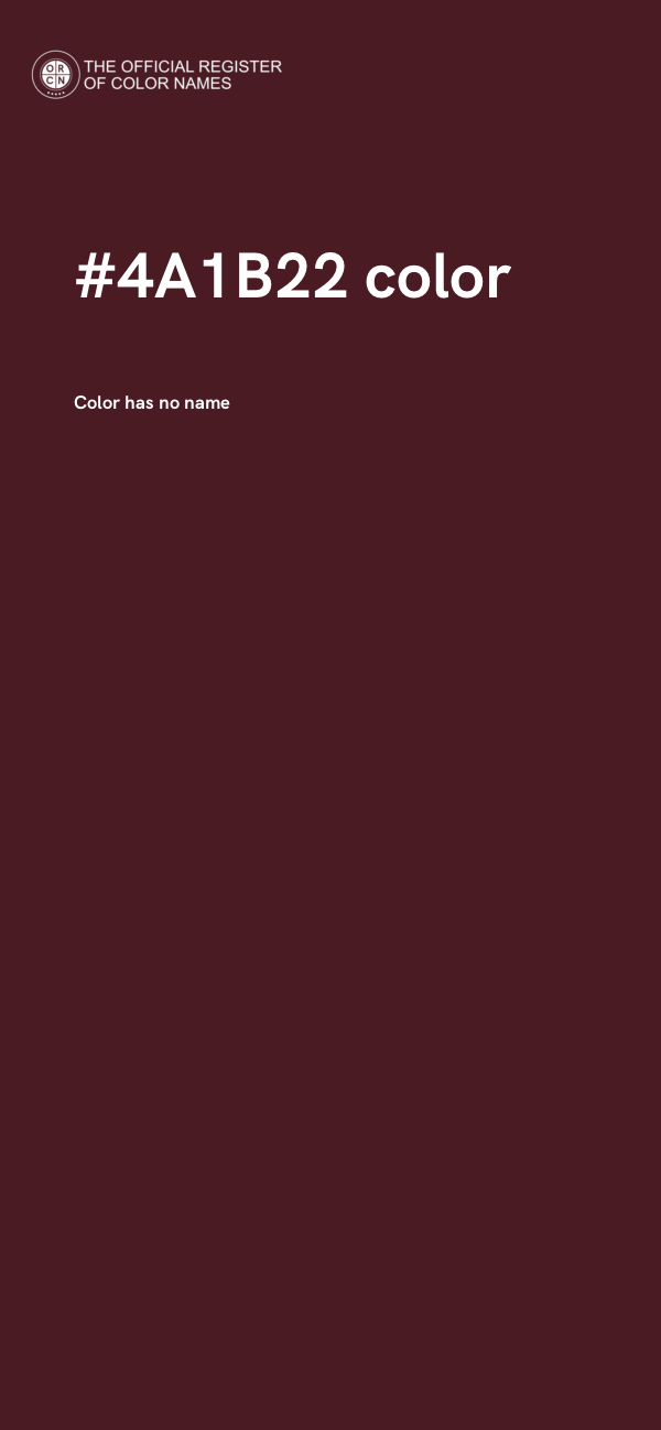 #4A1B22 color image