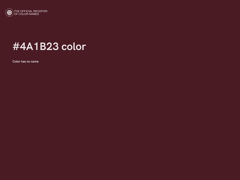 #4A1B23 color image
