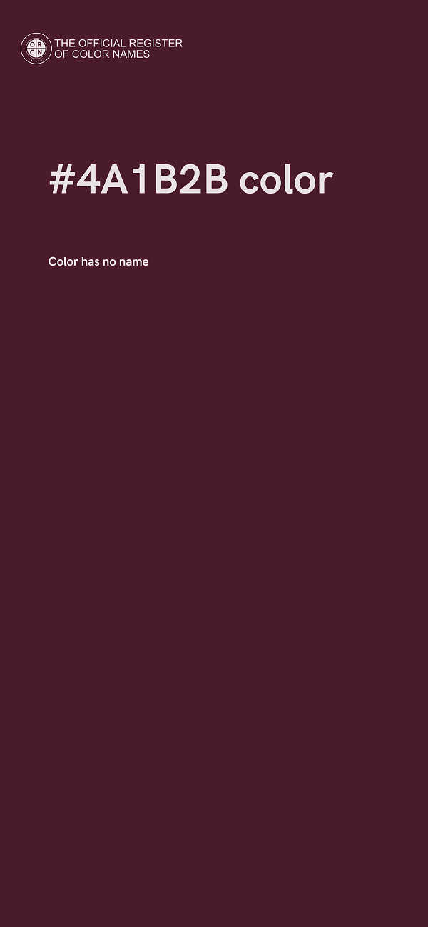 #4A1B2B color image