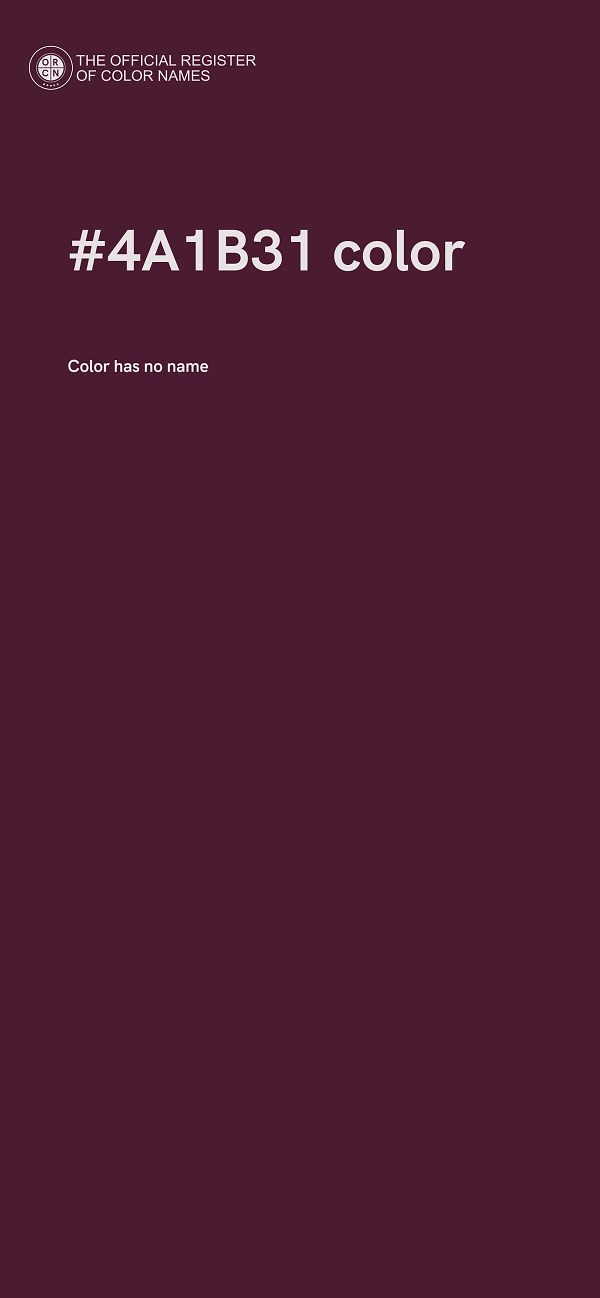 #4A1B31 color image