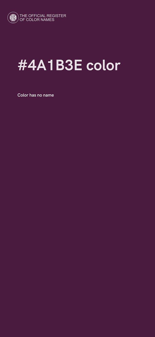 #4A1B3E color image
