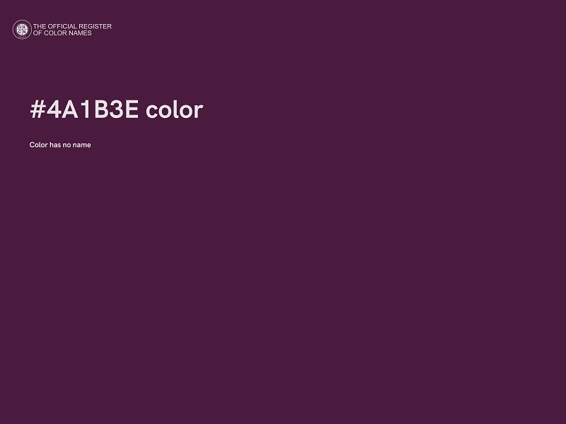 #4A1B3E color image