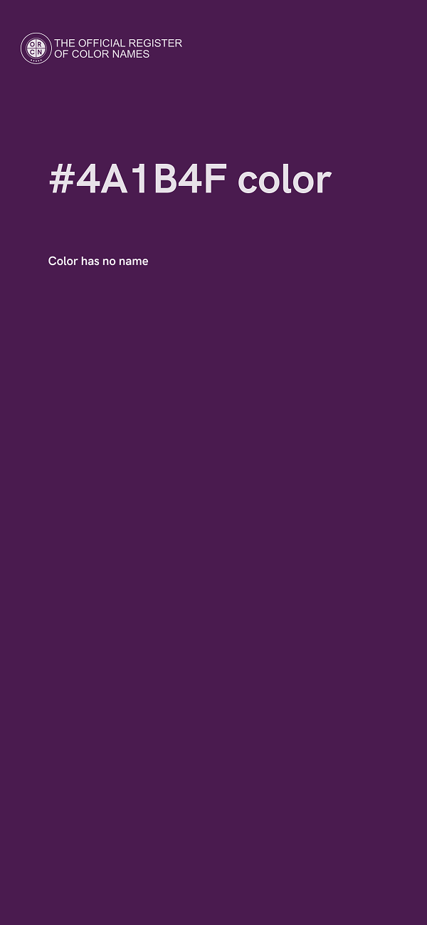#4A1B4F color image