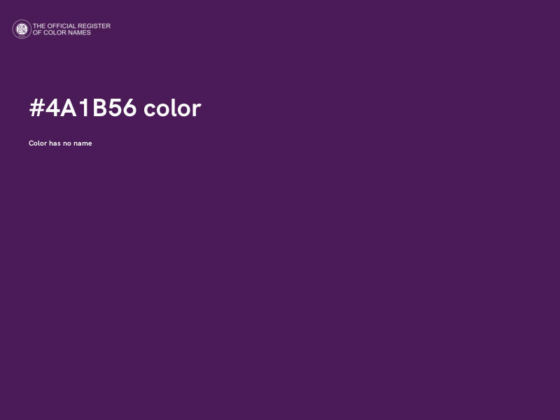 #4A1B56 color image