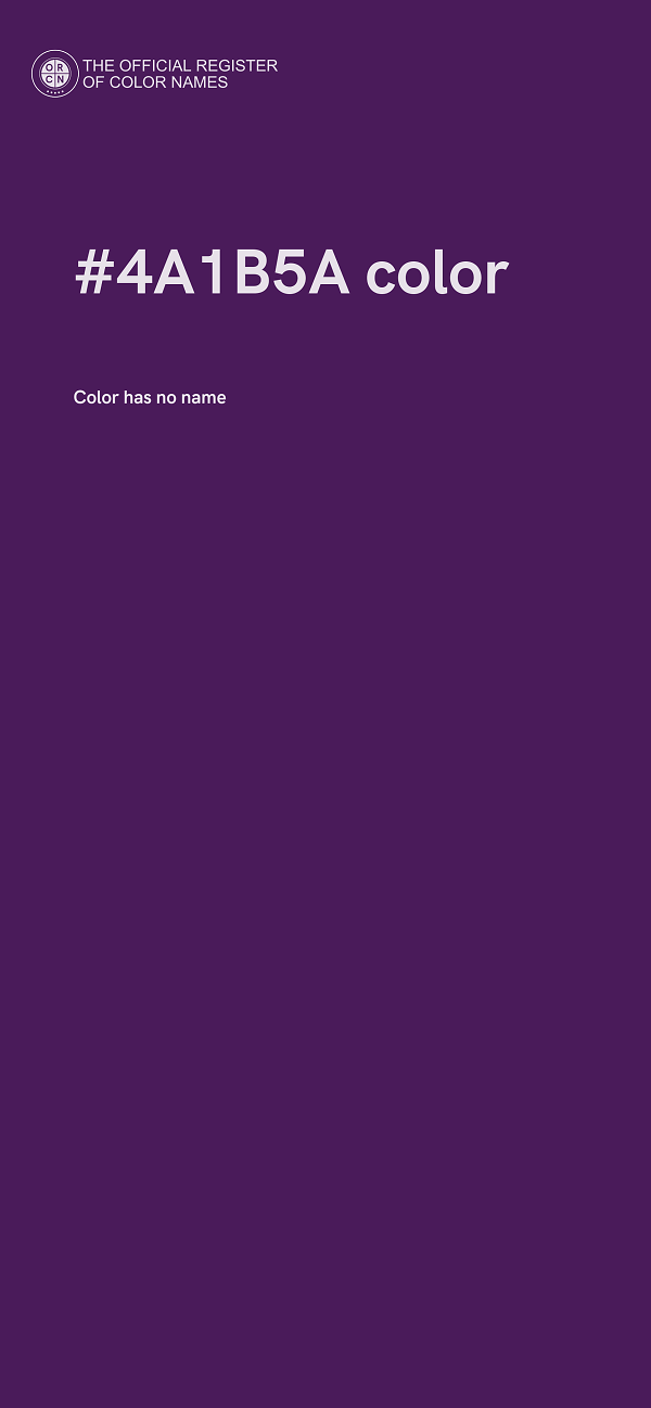 #4A1B5A color image