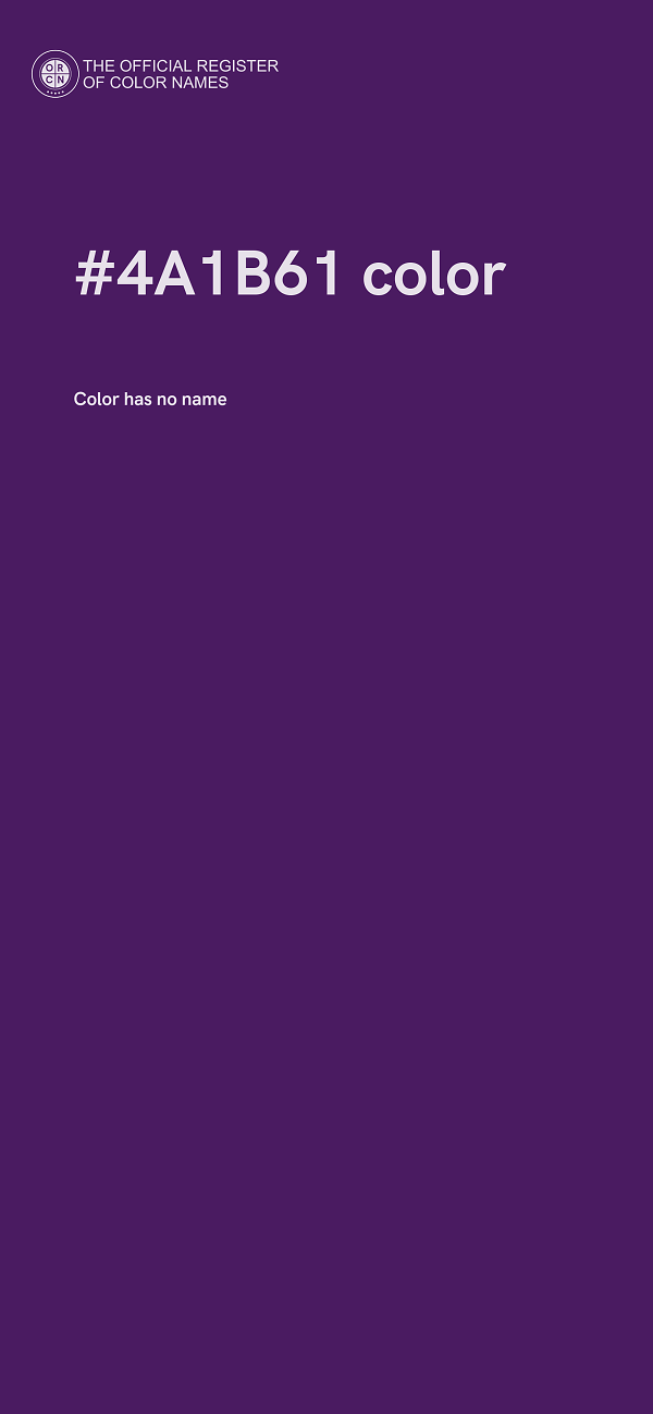 #4A1B61 color image
