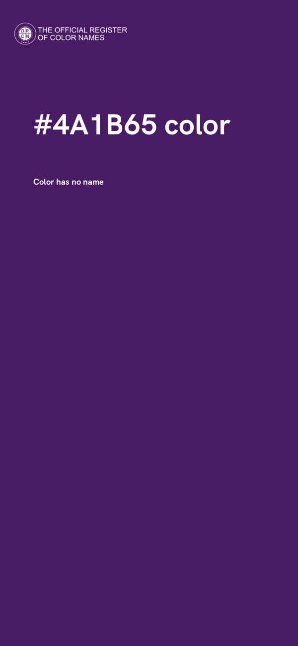 #4A1B65 color image