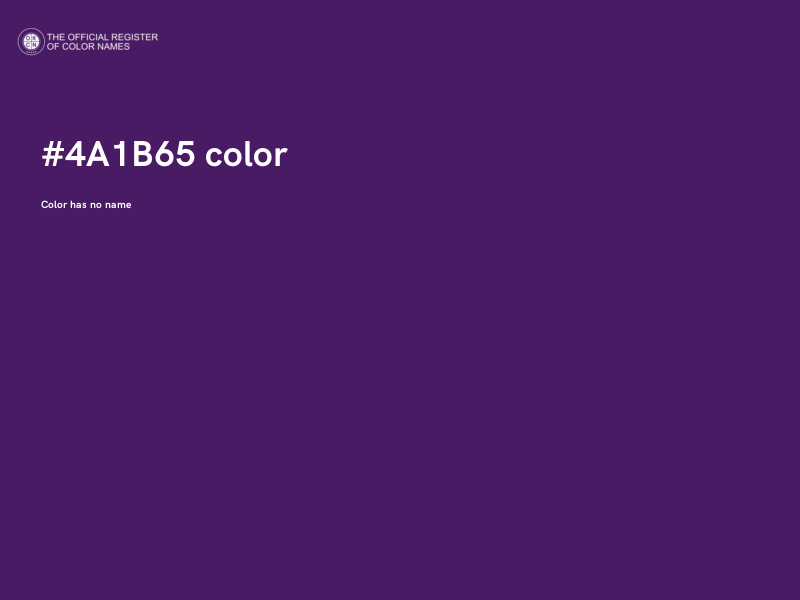 #4A1B65 color image