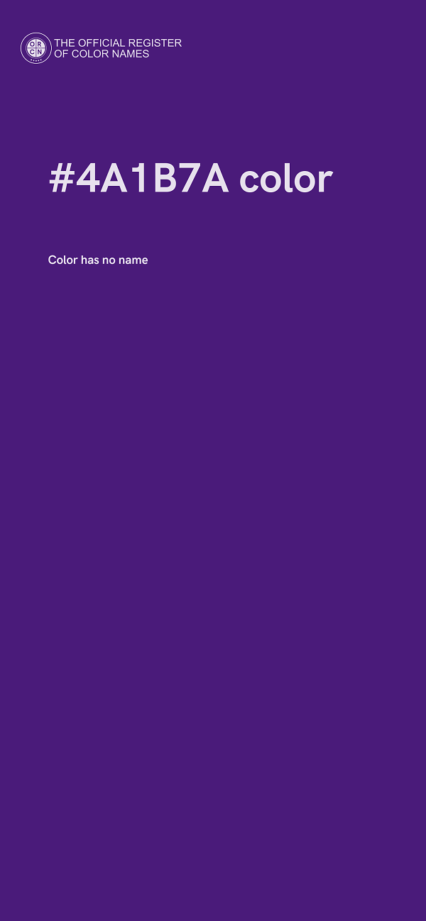 #4A1B7A color image