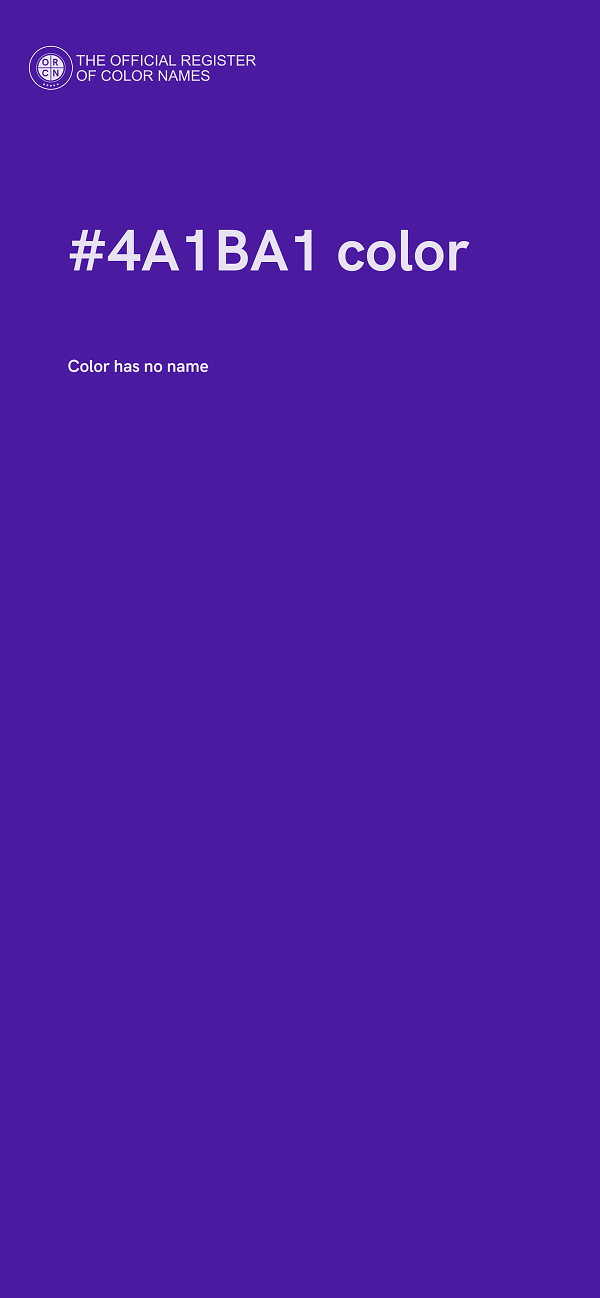 #4A1BA1 color image