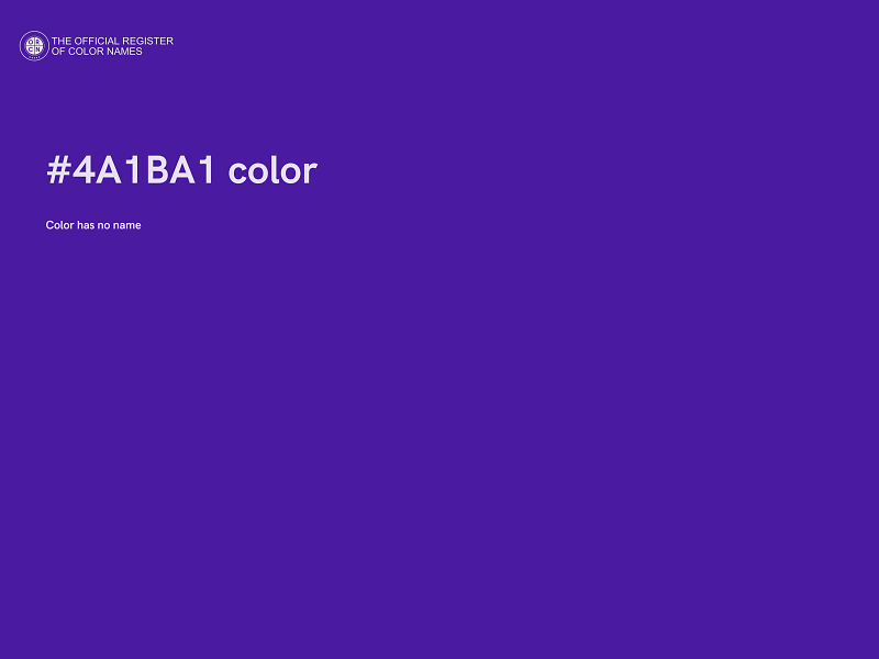 #4A1BA1 color image