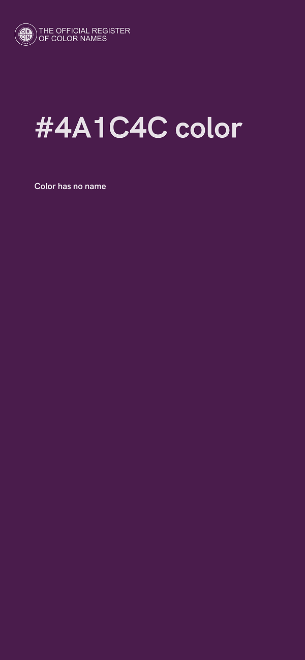 #4A1C4C color image