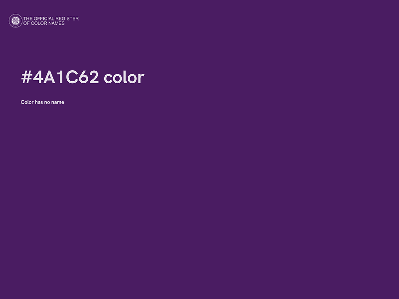 #4A1C62 color image