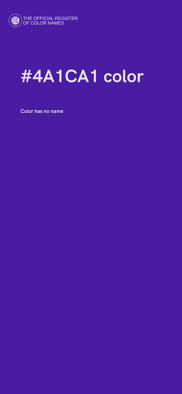 #4A1CA1 color image