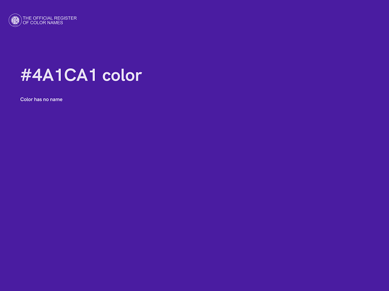 #4A1CA1 color image