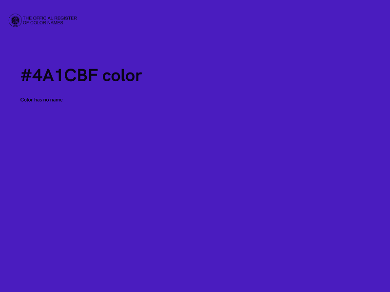 #4A1CBF color image