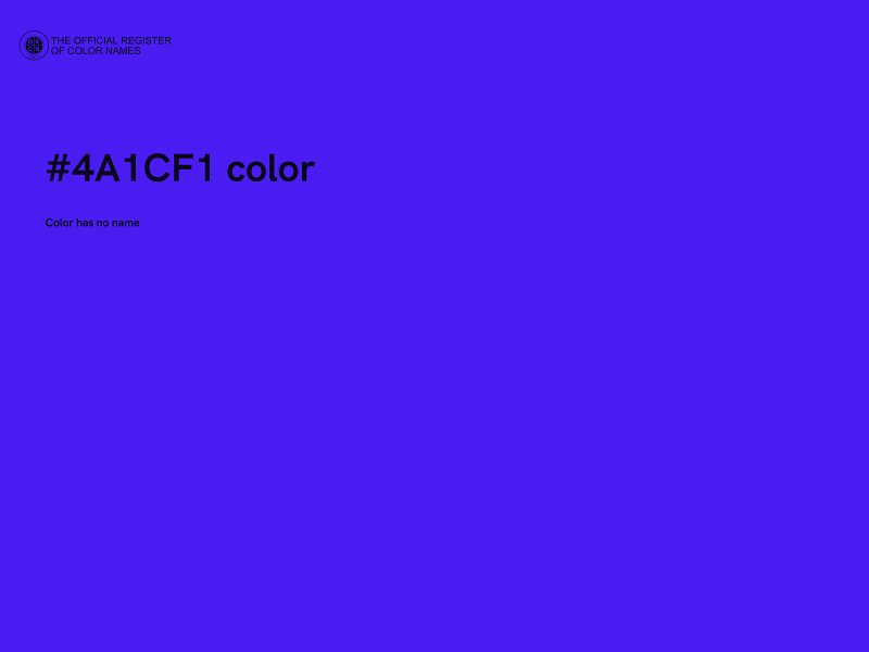 #4A1CF1 color image