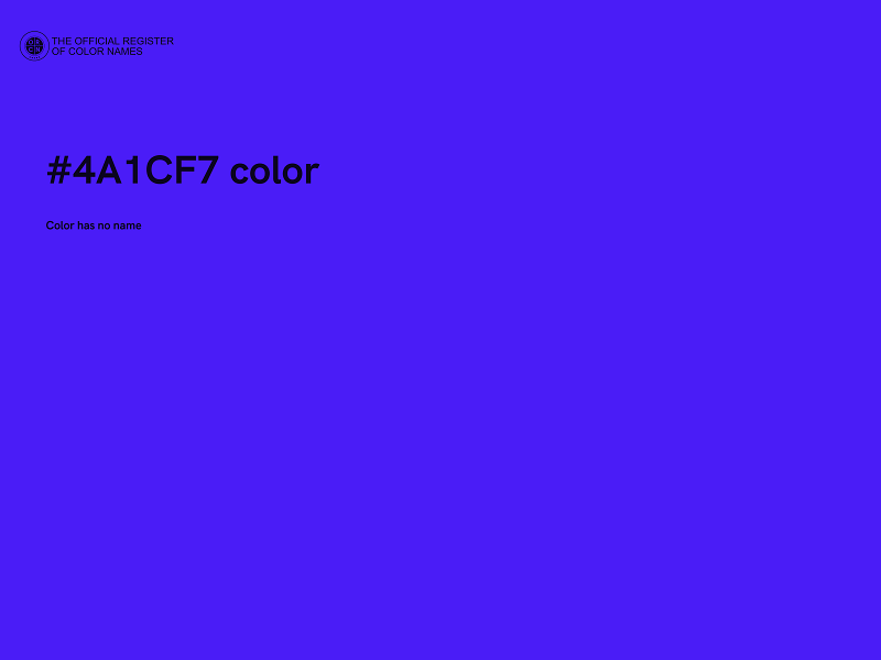 #4A1CF7 color image