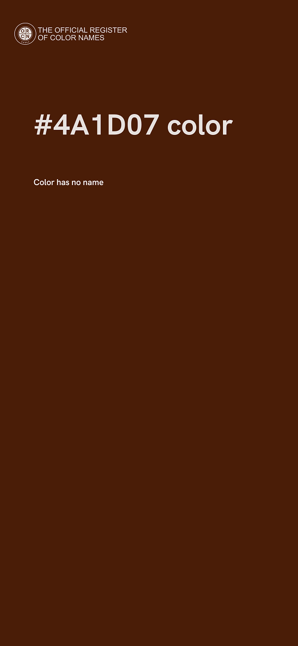 #4A1D07 color image