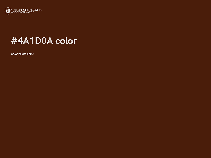 #4A1D0A color image