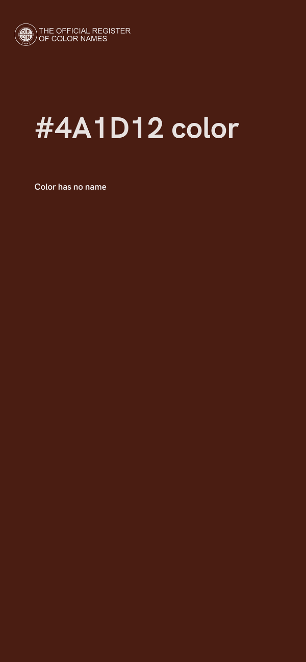 #4A1D12 color image