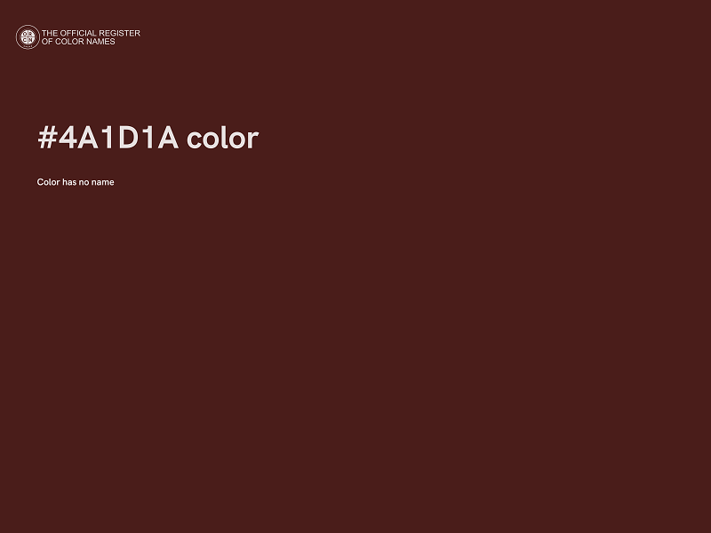 #4A1D1A color image