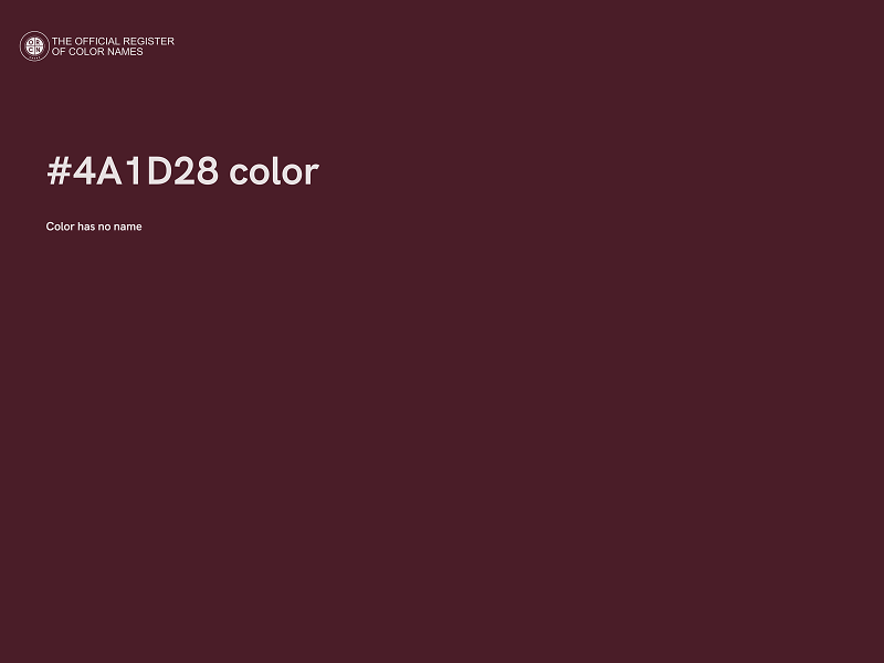 #4A1D28 color image