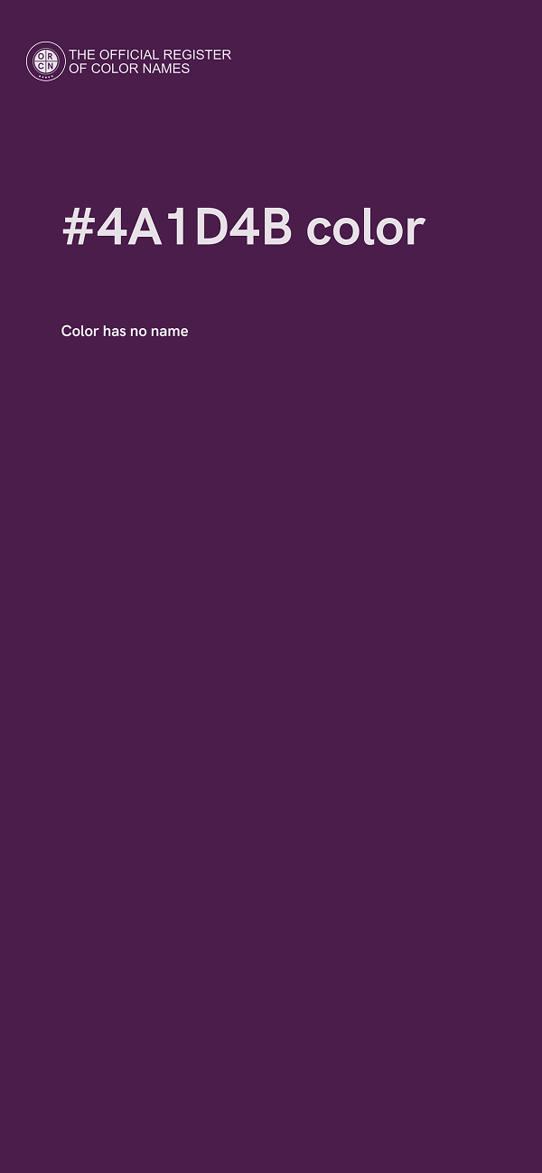 #4A1D4B color image