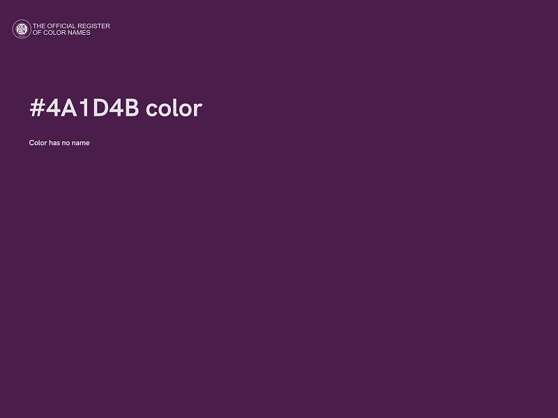 #4A1D4B color image