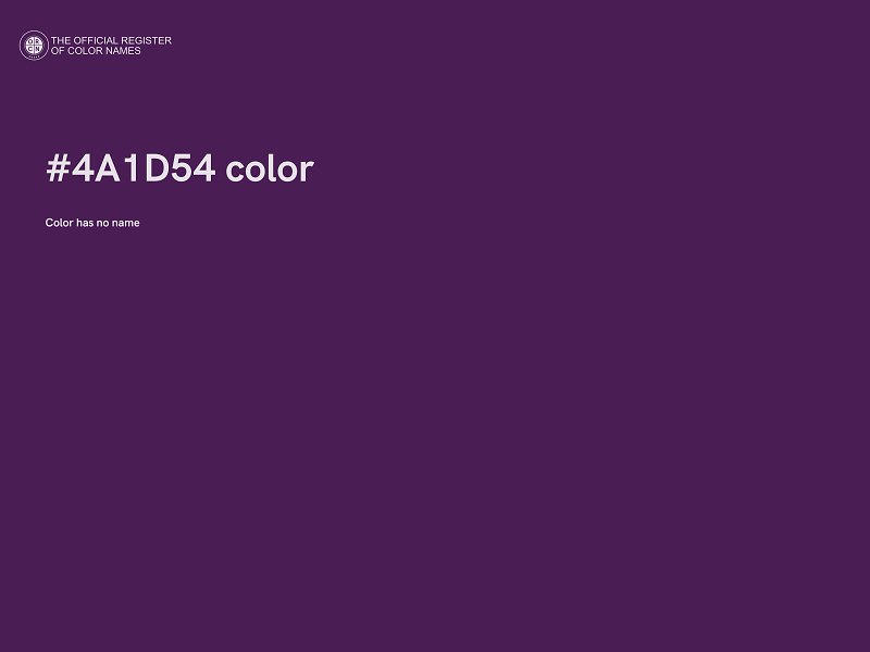 #4A1D54 color image