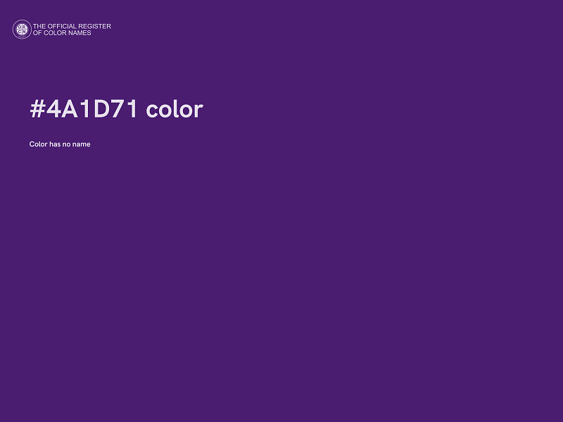 #4A1D71 color image