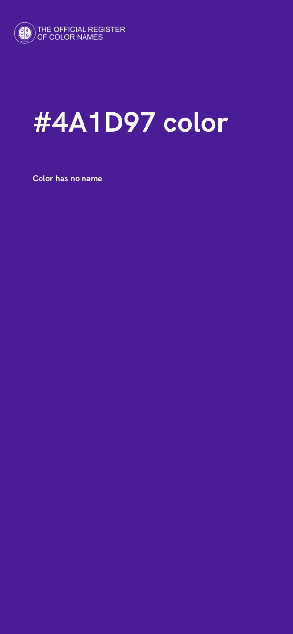 #4A1D97 color image