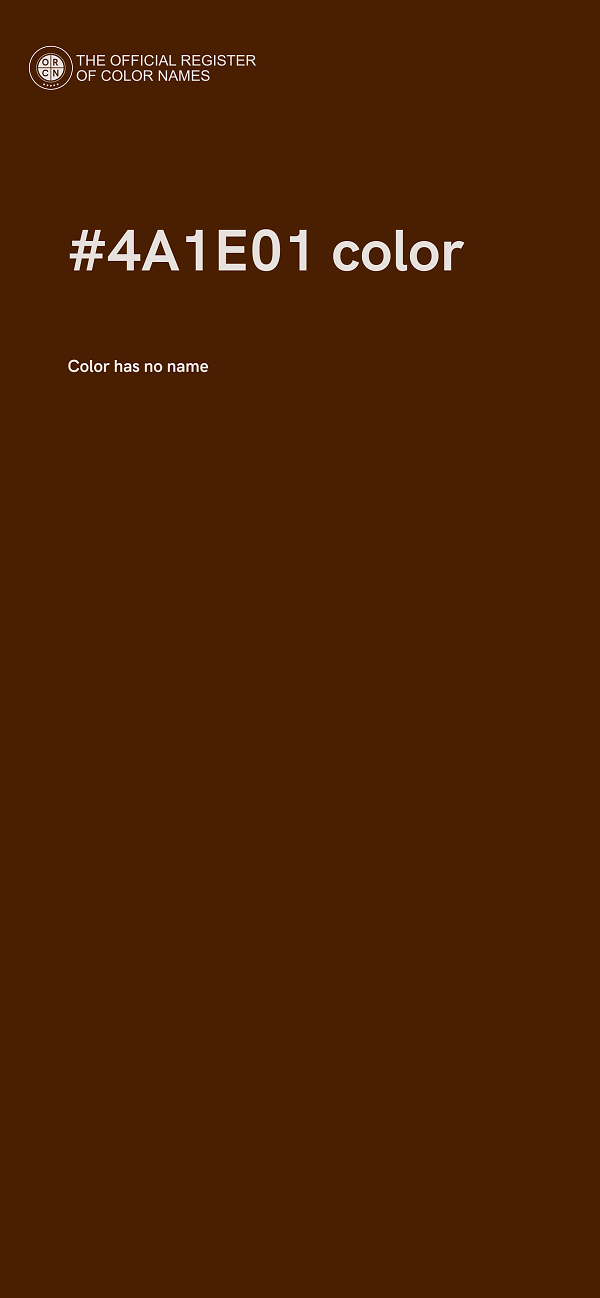 #4A1E01 color image