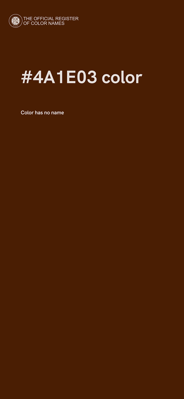 #4A1E03 color image