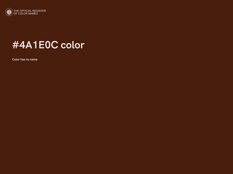 #4A1E0C color image