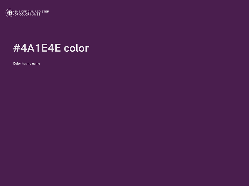 #4A1E4E color image