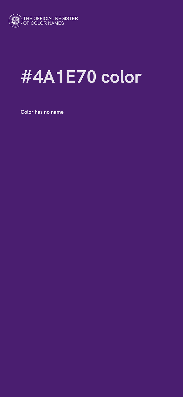 #4A1E70 color image