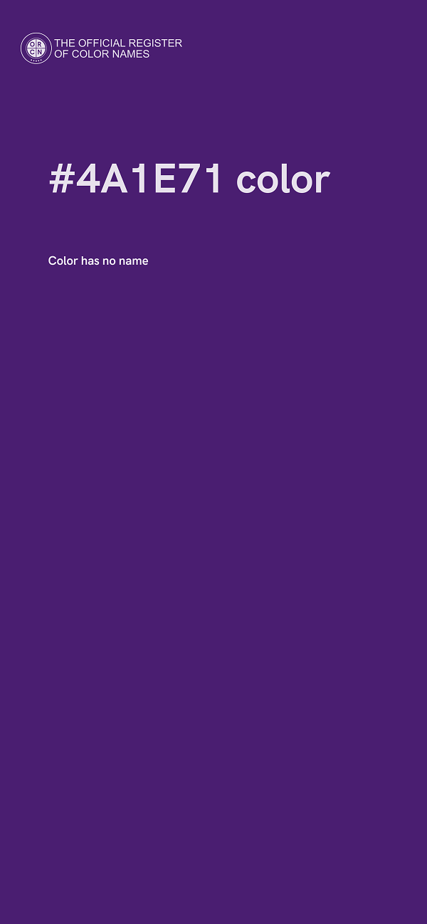 #4A1E71 color image