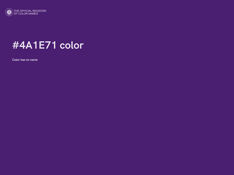 #4A1E71 color image