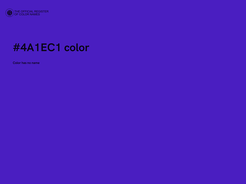 #4A1EC1 color image
