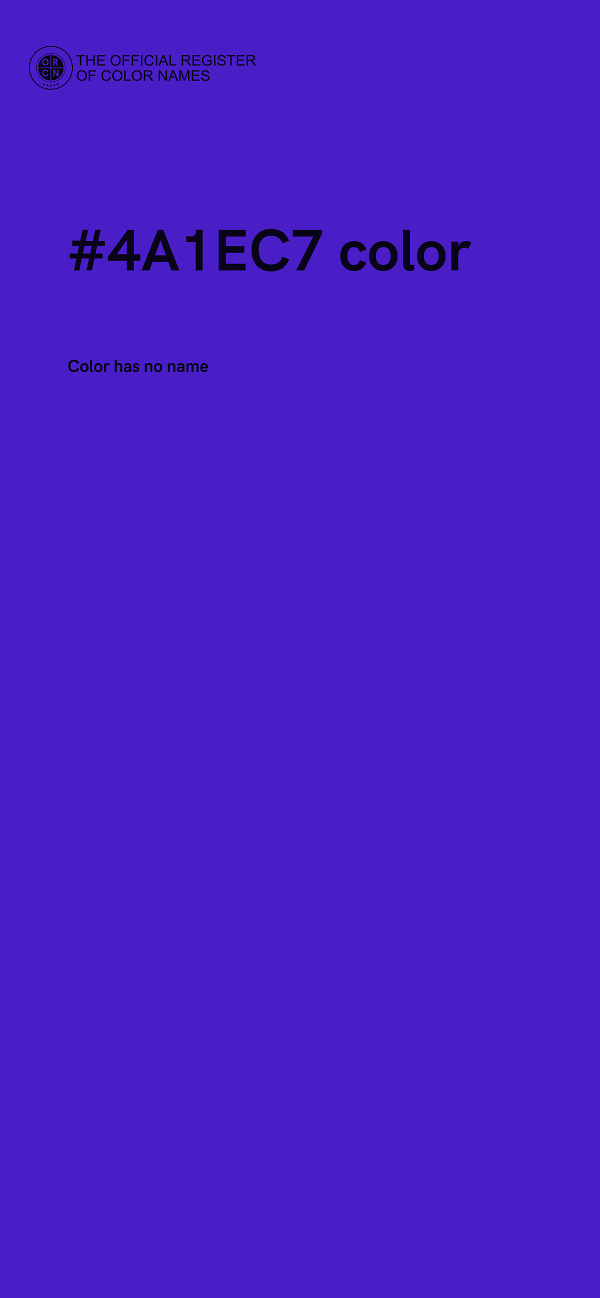 #4A1EC7 color image